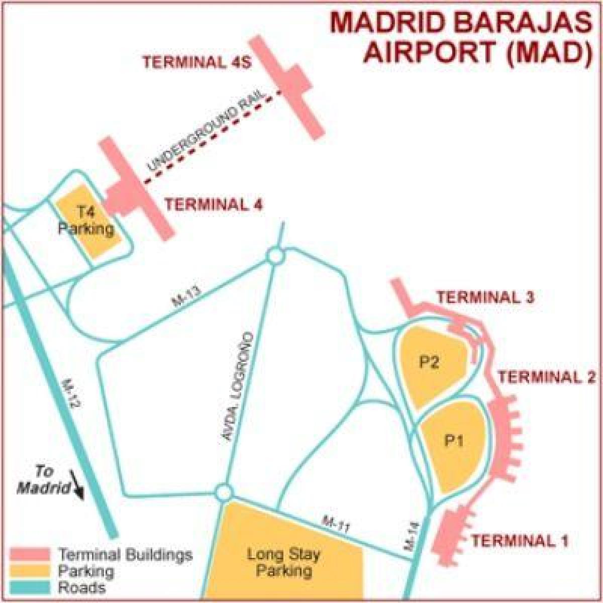 Madrid airport terminal mapa