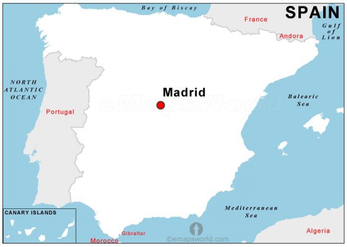 mapa ng kabisera ng Espanya