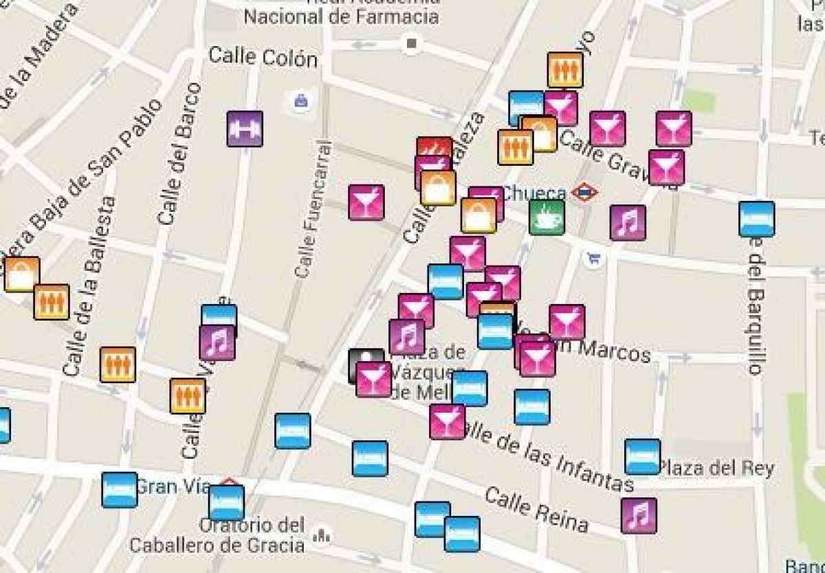 bakla lugar Madrid mapa