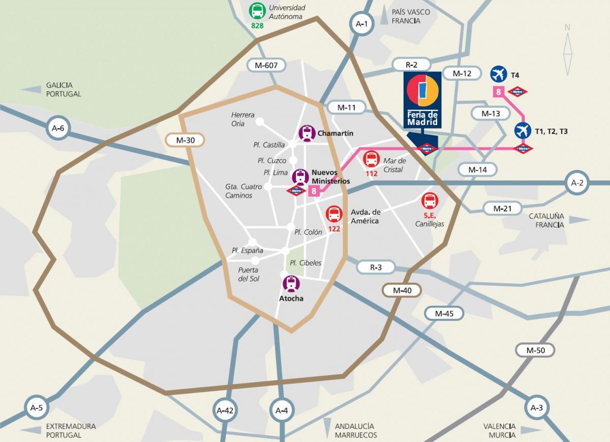 mapa ng ifema Madrid