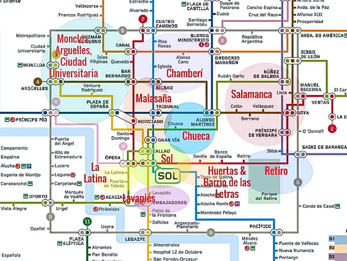 mapa ng la latina Madrid