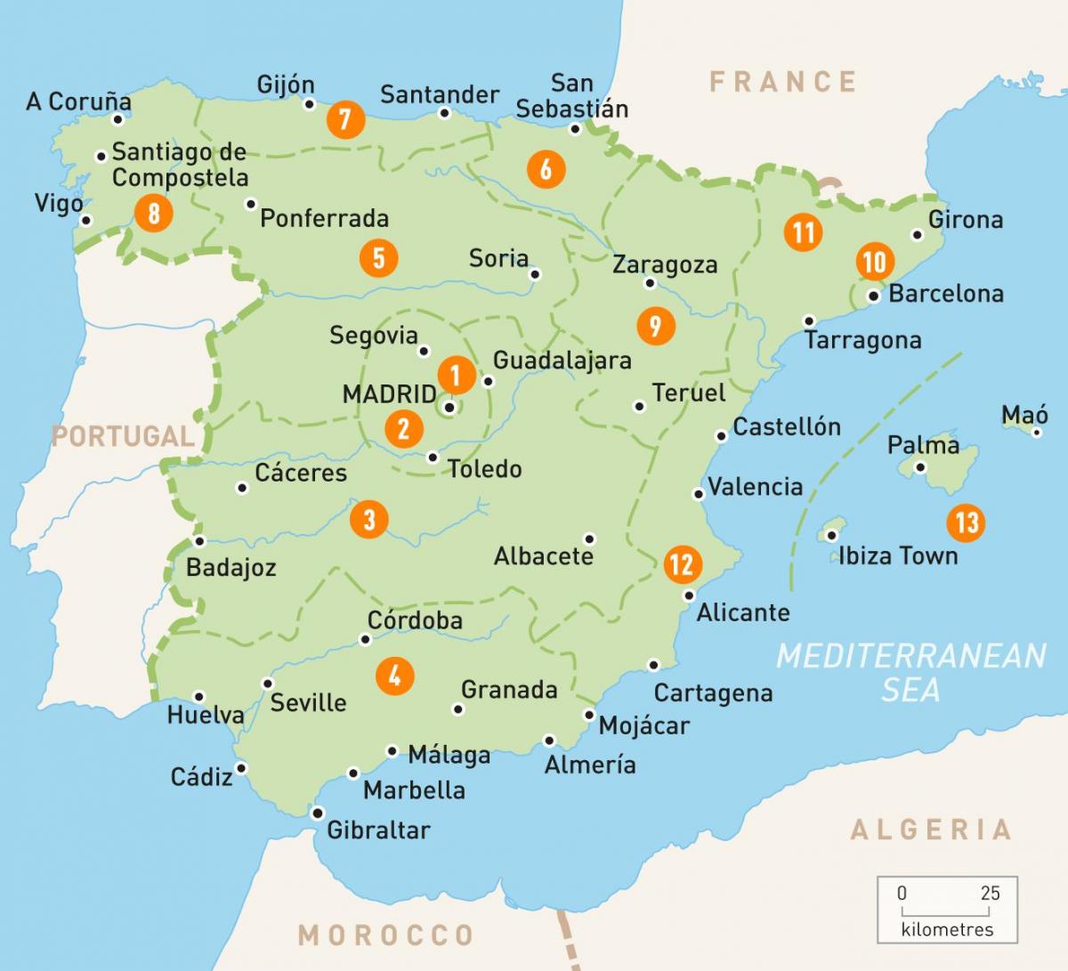 mapa ng Madrid area
