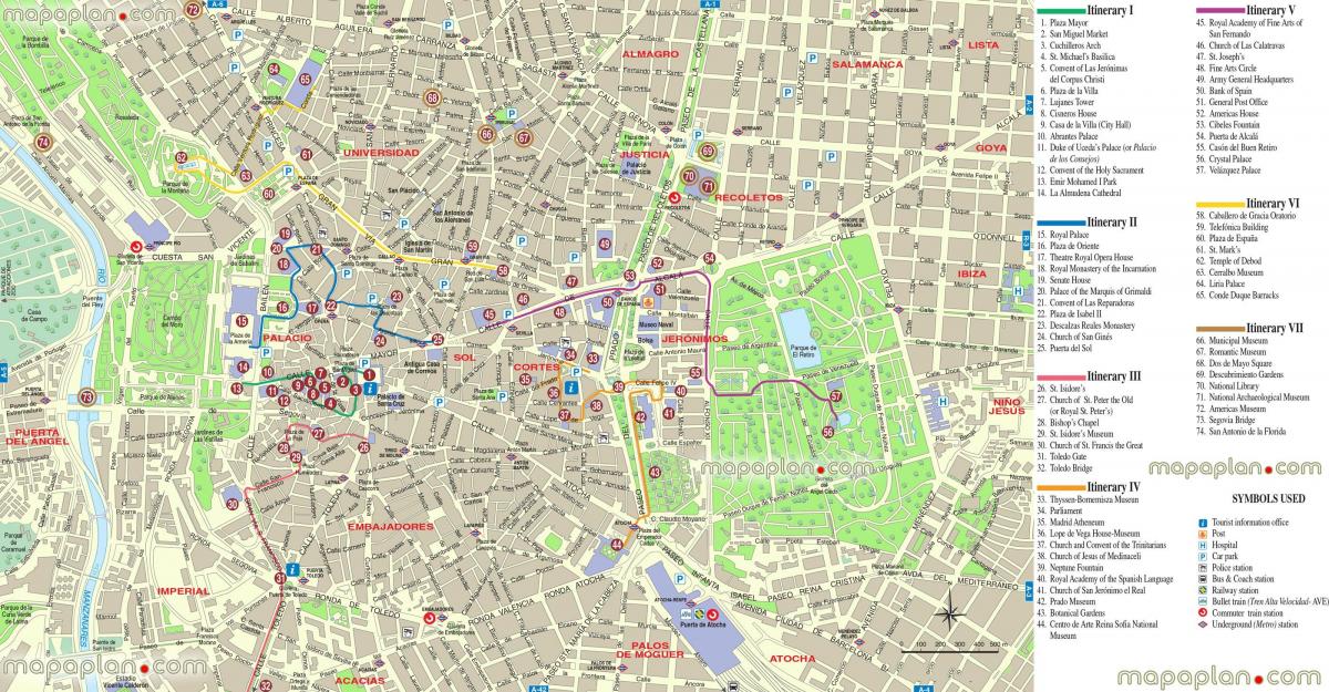 mapa ng Madrid mapa offline