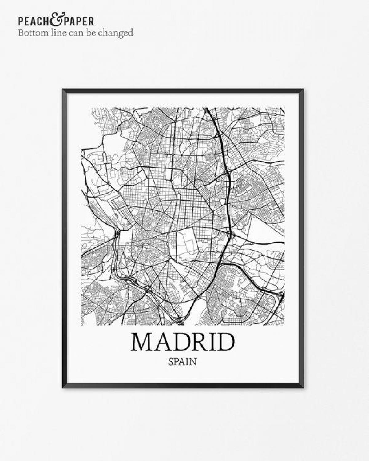 mapa ng Madrid mapa poster