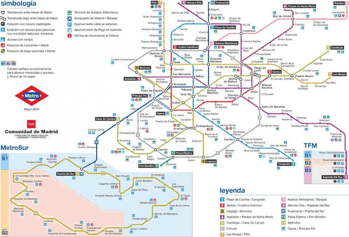 Madrid metro station mapa