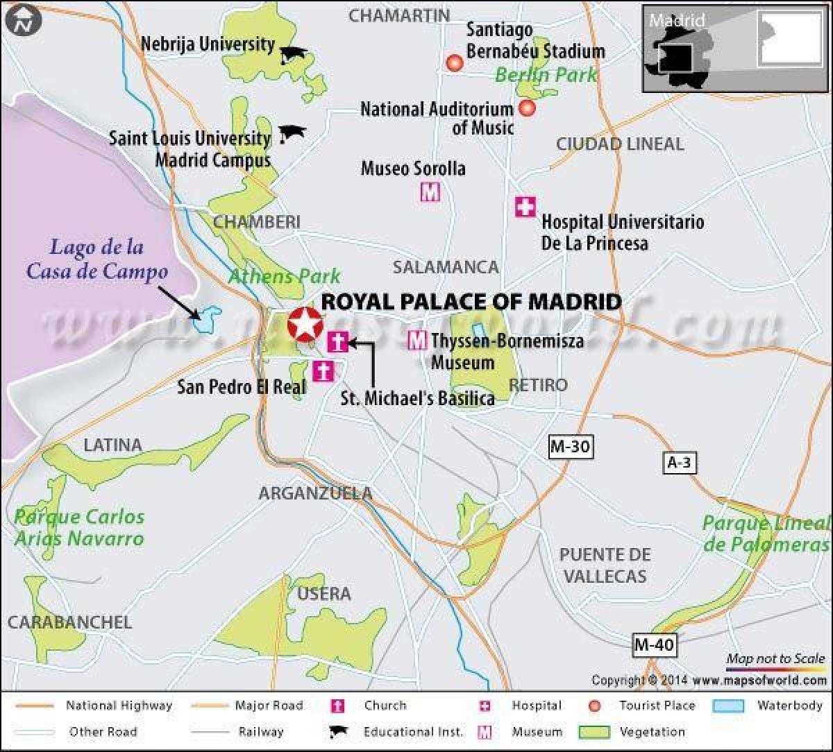 mapa ng real Madrid lokasyon
