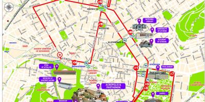 Madrid hop sa hop-off ang ruta ng mapa
