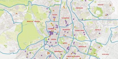 Mapa ng Madrid barrios