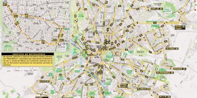 Mga ruta ng Bus Madrid mapa