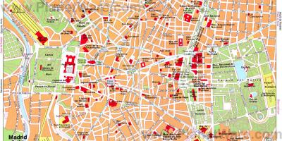 Madrid Espanya sa sentro ng lungsod mapa