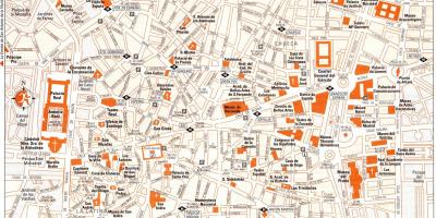 Mapa ng kalye ng Madrid sa Espanya