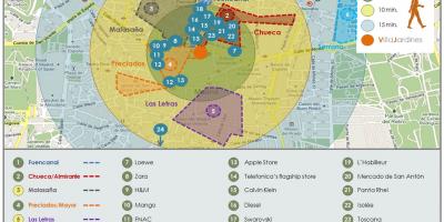 Mapa ng Madrid shopping