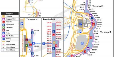 Mapa ng Madrid sa Espanya airport