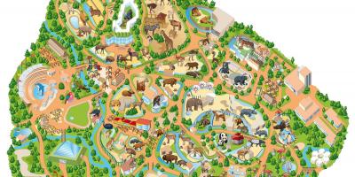 Mapa ng Madrid zoo