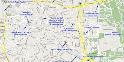Mapa ng central Madrid Spain